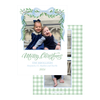 Light Blue Garland Holiday Card