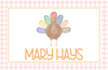 Pink Turkey Placemat
