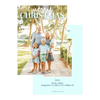 Merry Christmas Simple Blue Holiday Card