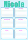 Color Block Weekday Notepad