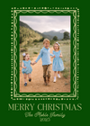 Dark Green Frame Holiday Card