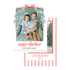 Red Bow and Garland Holiday Card