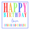 Rainbow Happy Birthday Gift Tag