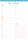 Colorful Hourly Planning Notepad