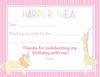 Party Animal Fill In Thank You Stationery