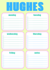 Color Block Weekday Notepad