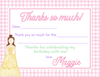 Princess Fill In Thank You Stationery