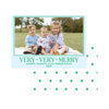 Very Very Merry Green Star Holiday Card
