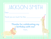Party Animal Fill In Thank You Stationery