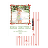 Red Bow Garland Border Holiday Card