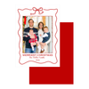 Red Bow Outline Holiday Card