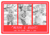 Pink and Red Merry and Bright Holiday Card