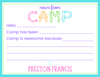 News From Camp Stationery