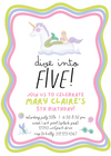 Unicorn Mermaid Invitation