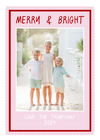 Shades of Red Merry and Bright Holiday Card