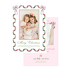 Holly Bow Garland Holiday Card