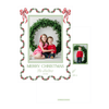 Holly Bow Garland Holiday Card