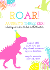 THREE rex invitation
