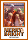 Burnt Orange Merry and Bright Longhorn Card