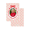 Mistletoe and Red Bow Holiday Card