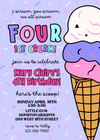 You Scream, I Scream Ice Cream Invitation