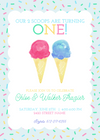 Twins Ice Cream Invitation