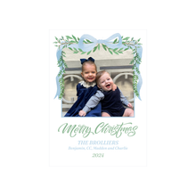  Light Blue Garland Holiday Card