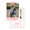 Light Pink Bow and Holly Holiday Card