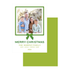 Light Green Bow Holiday Card