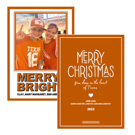 Burnt Orange Holiday Card