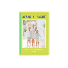  Shades of Green Merry and Bright Holiday Card