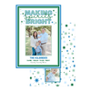 Blue Making Spirits Bright Holiday Card