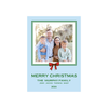 Red Bow and Green Outline Holiday Card