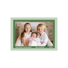  Simple Green Outline Holiday Card