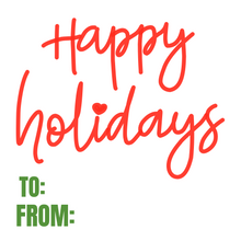 Happy Holidays To From Gift Tag