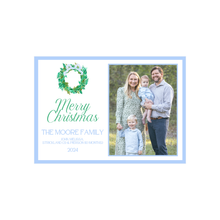  Blue Wreath Holiday Card