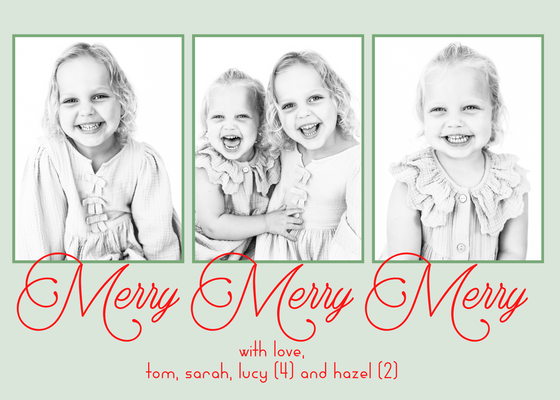 Merry Merry Merry Holiday Card