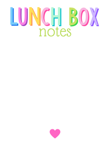 Lunch Box Notes Notepad