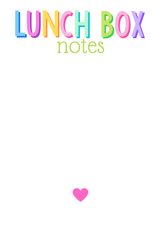 Lunch Box Notes Notepad