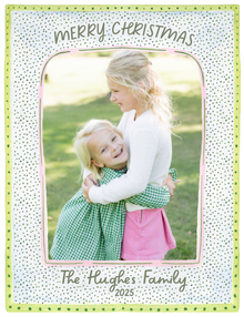  Watercolor dot Holiday Card