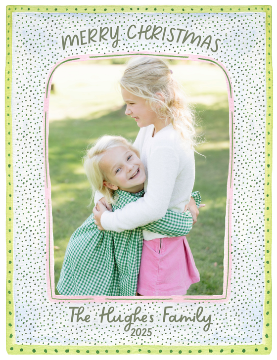 Watercolor dot Holiday Card