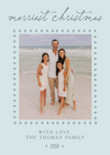 Beachy Cyan Holiday Card