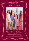 Squiggle Ribbon Pink Burgundy Card