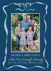 Squiggle Bow Navy Light Blue Card