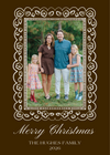 Brown Floral Frame Card