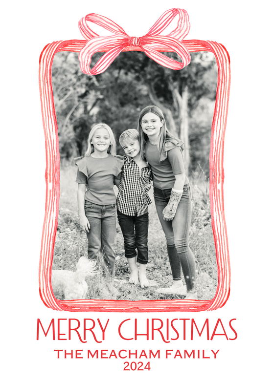 Big Red Bow Holiday Card
