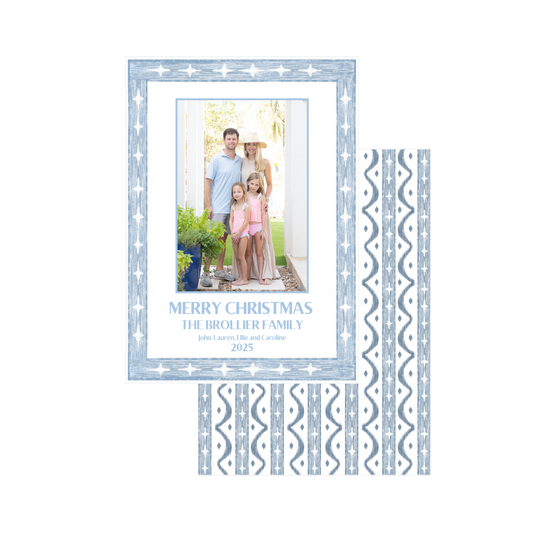 Green Watercolor Frame Holiday Card