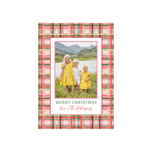  Pink Plaid Holiday Card