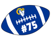 Football Shaped Yard Sign