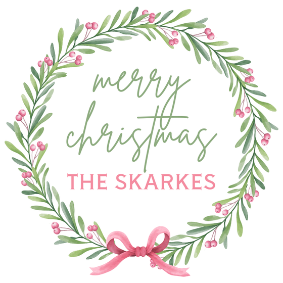 Berry Wreath Holiday Gift Tag